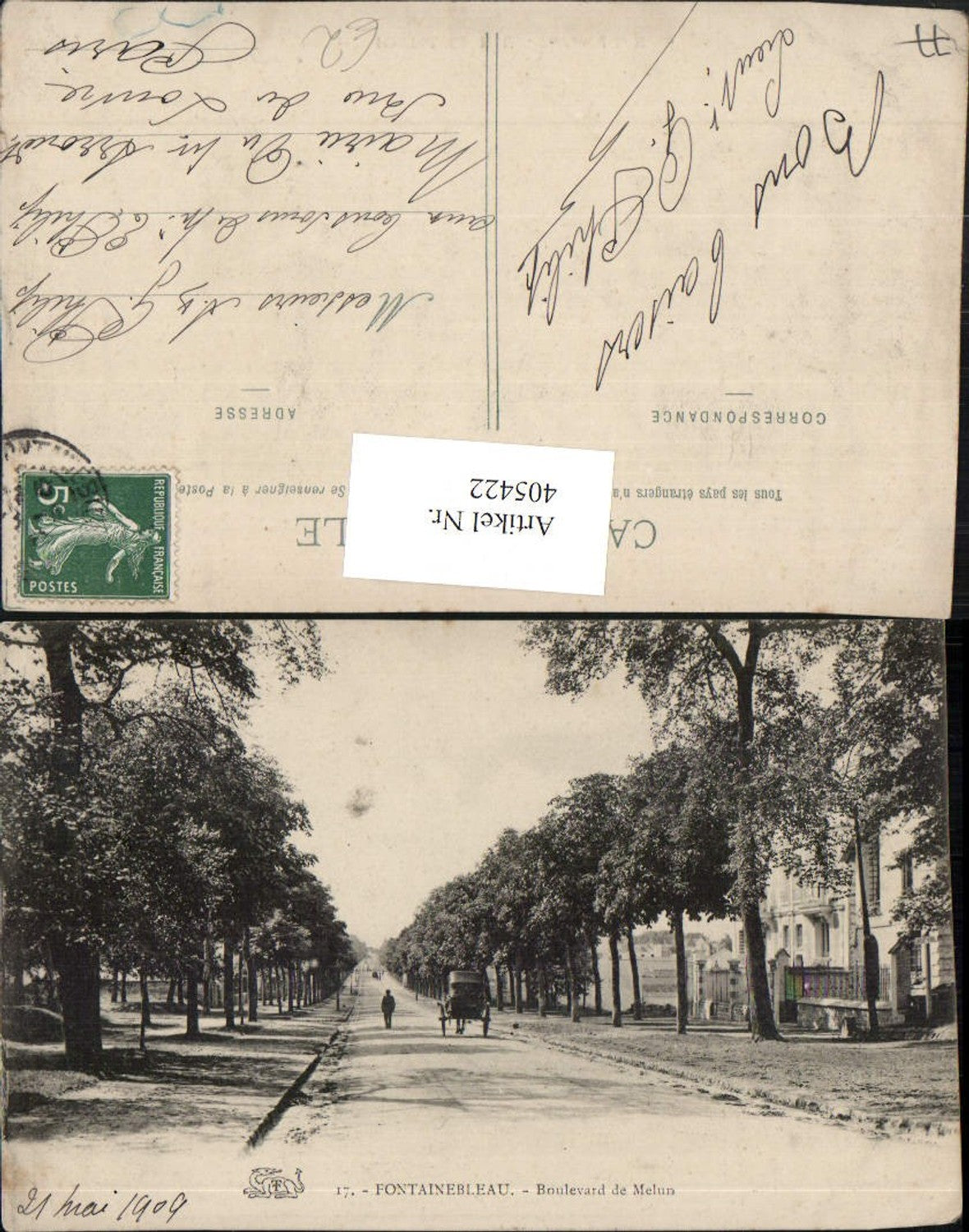 405422,Ile-de-France Seine-et-Marne Fontainebleau Boulevard de Melun Straßenansicht