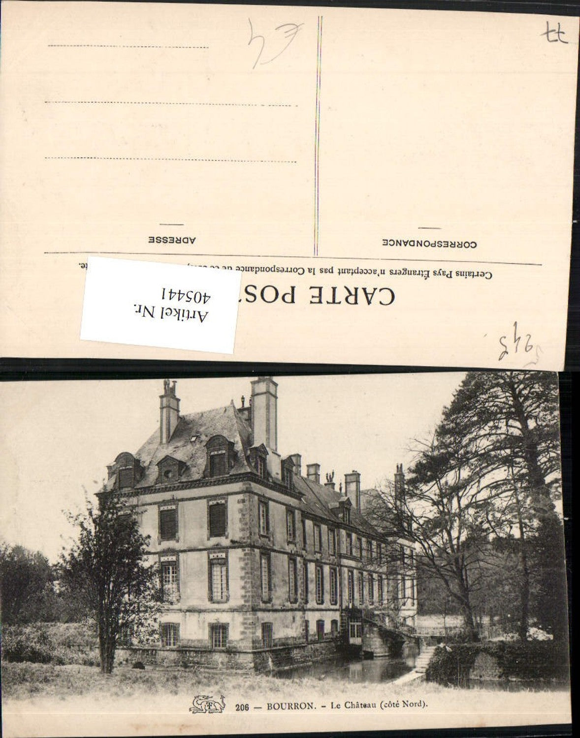 405441,Ile-de-France Seine-et-Marne Bourron Le Chateau Schloss