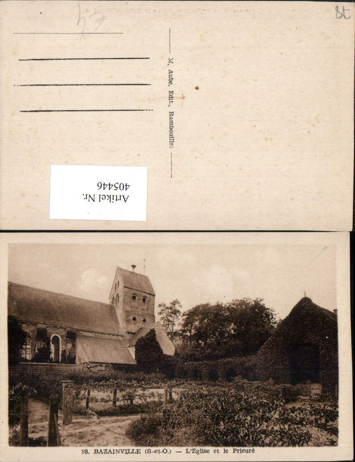 405446,Ile-de-France Yvelines Bazainville L'Eglise et le Prieure Kirche