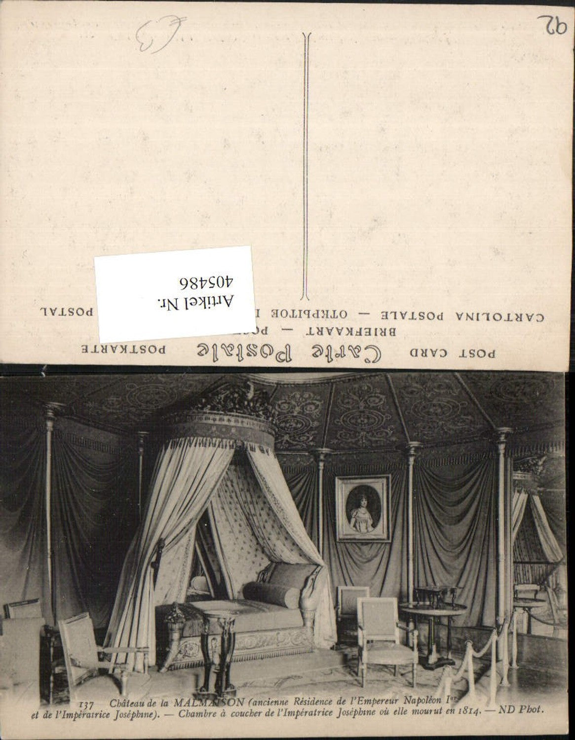 405486,Ile-de-France Hauts-de-Seine Chateau de la Malmaison Chambre Schlafzimmer