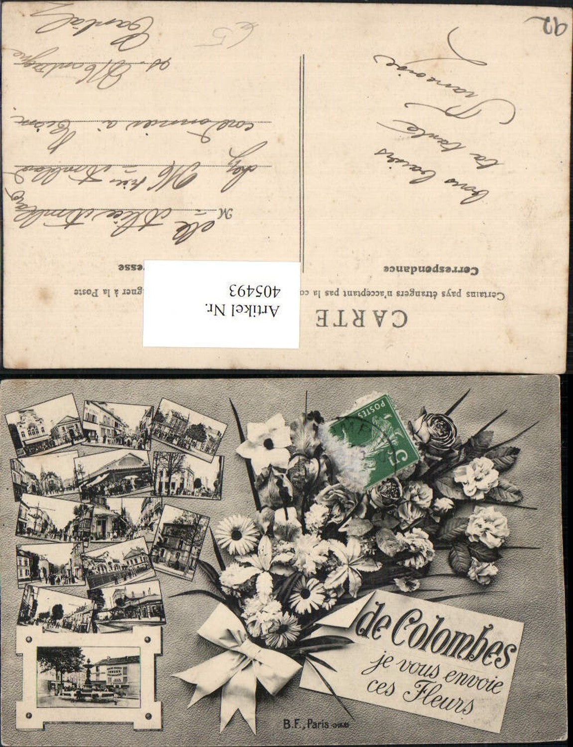 405493,Ile-de-France Hauts-de-Seine Colombes Collage Ansichten Mehrbildkarte Blumen