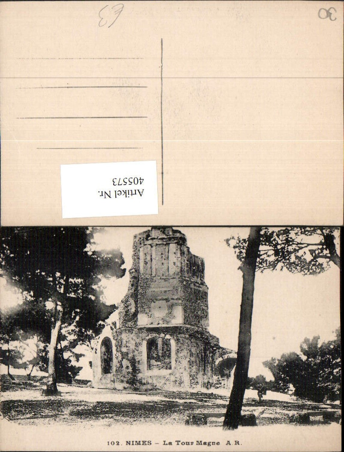 405573,Languedoc-Roussillon Gard Nimes La Tour Magne Turm