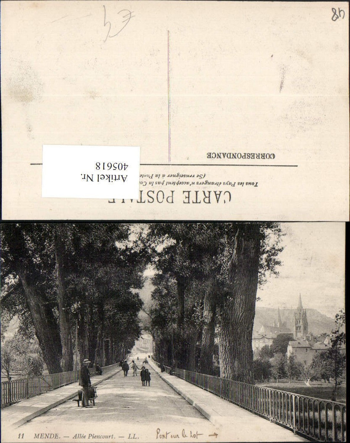 405618,Languedoc-Roussillon Lozere Mende Allee Piencourt Straßenansicht
