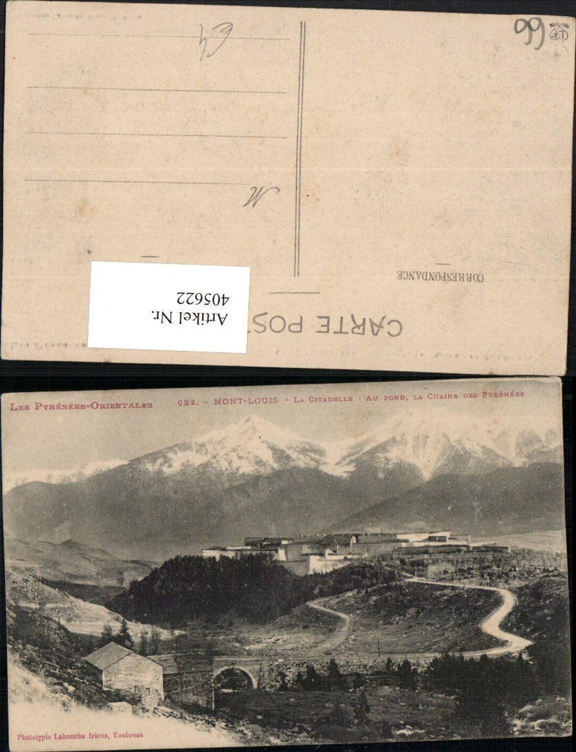 405622,Languedoc-Roussillon Pyrenees-Orientales Mont-Louis La Citadelle Festung Bergkulisse
