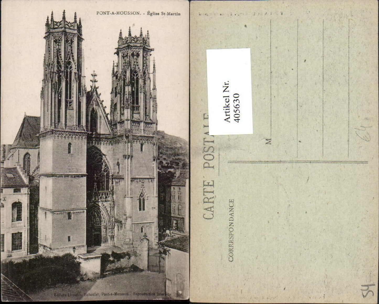 405630,Lothringen Meurthe-et-Moselle Pont-a-Mousson Eglise St-Martin Kirche