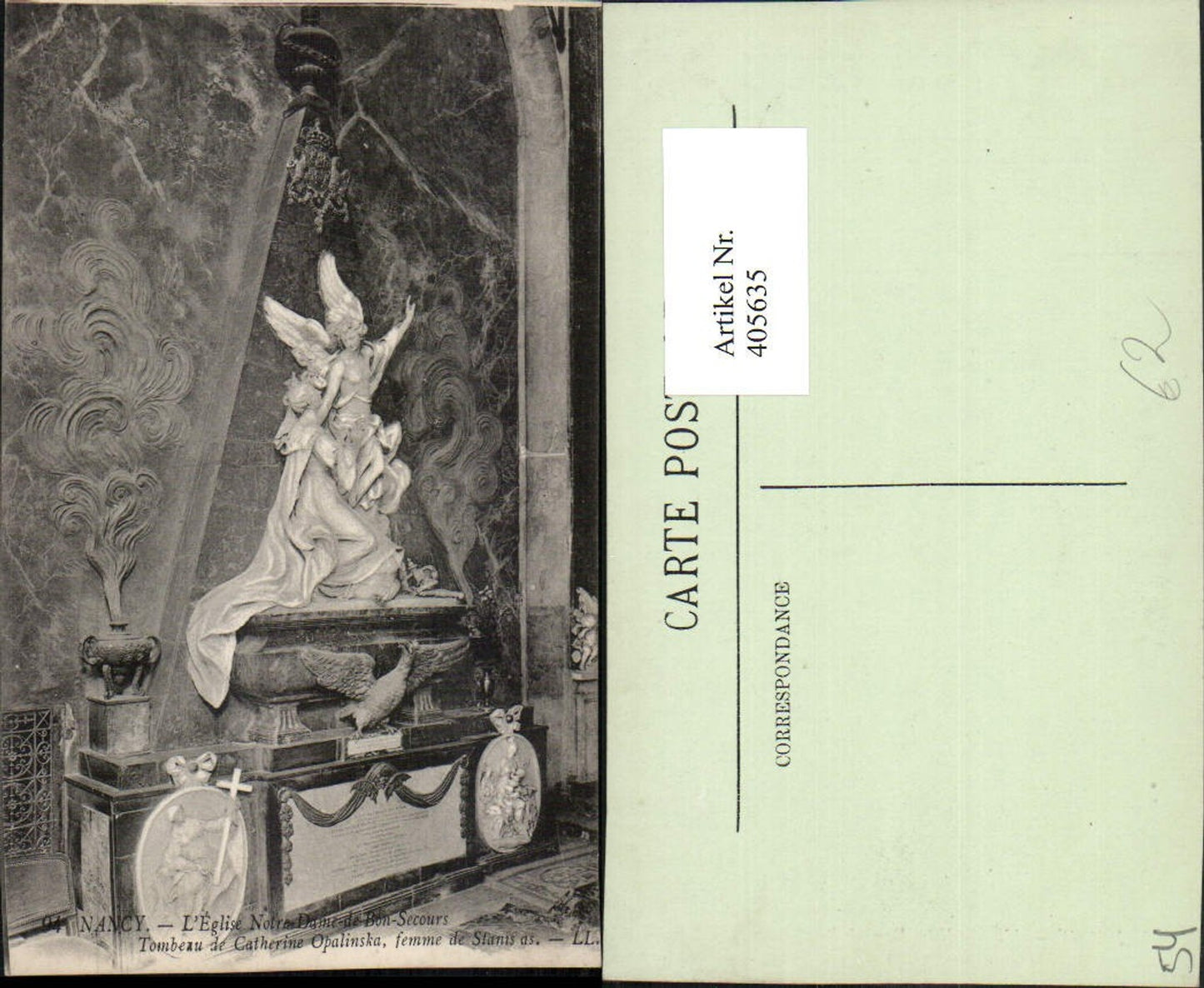 405635,Lorraine Meurthe-et-Moselle Nancy Eglise Bon-Secours Tombeau Opalinska Tomb