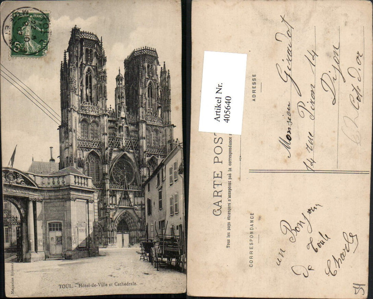 405640,Lothringen Meurthe-et-Moselle Toul Hotel-de-Ville et Cathedrale Kirche
