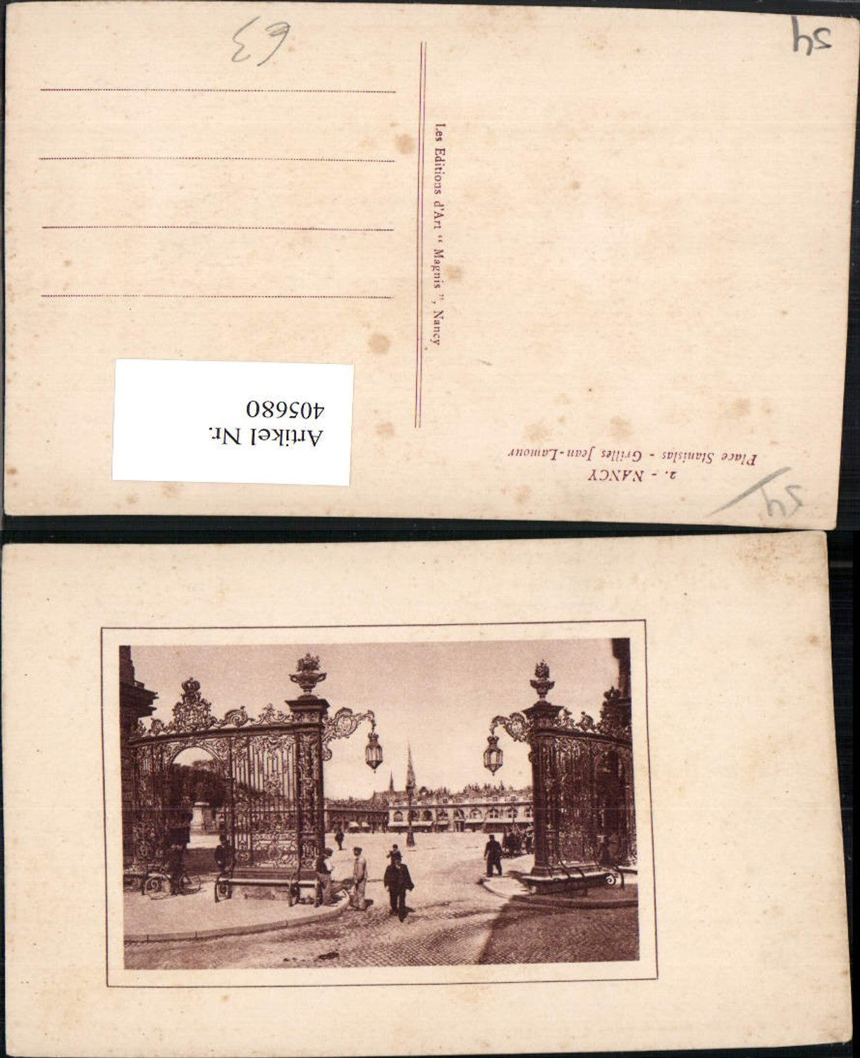 405680,Lothringen Meurthe-et-Moselle Nancy Place Stanislas Grilles Jean-Lamour Tor