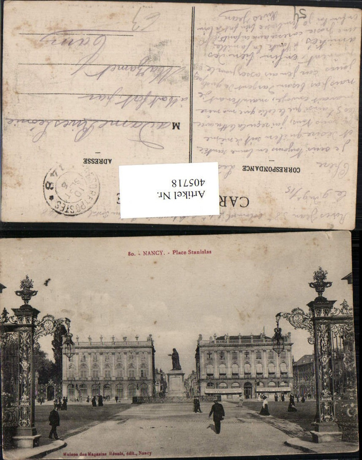 405718,Lothringen Meurthe-et-Moselle Nancy Place Stanislas Denkmal Statue