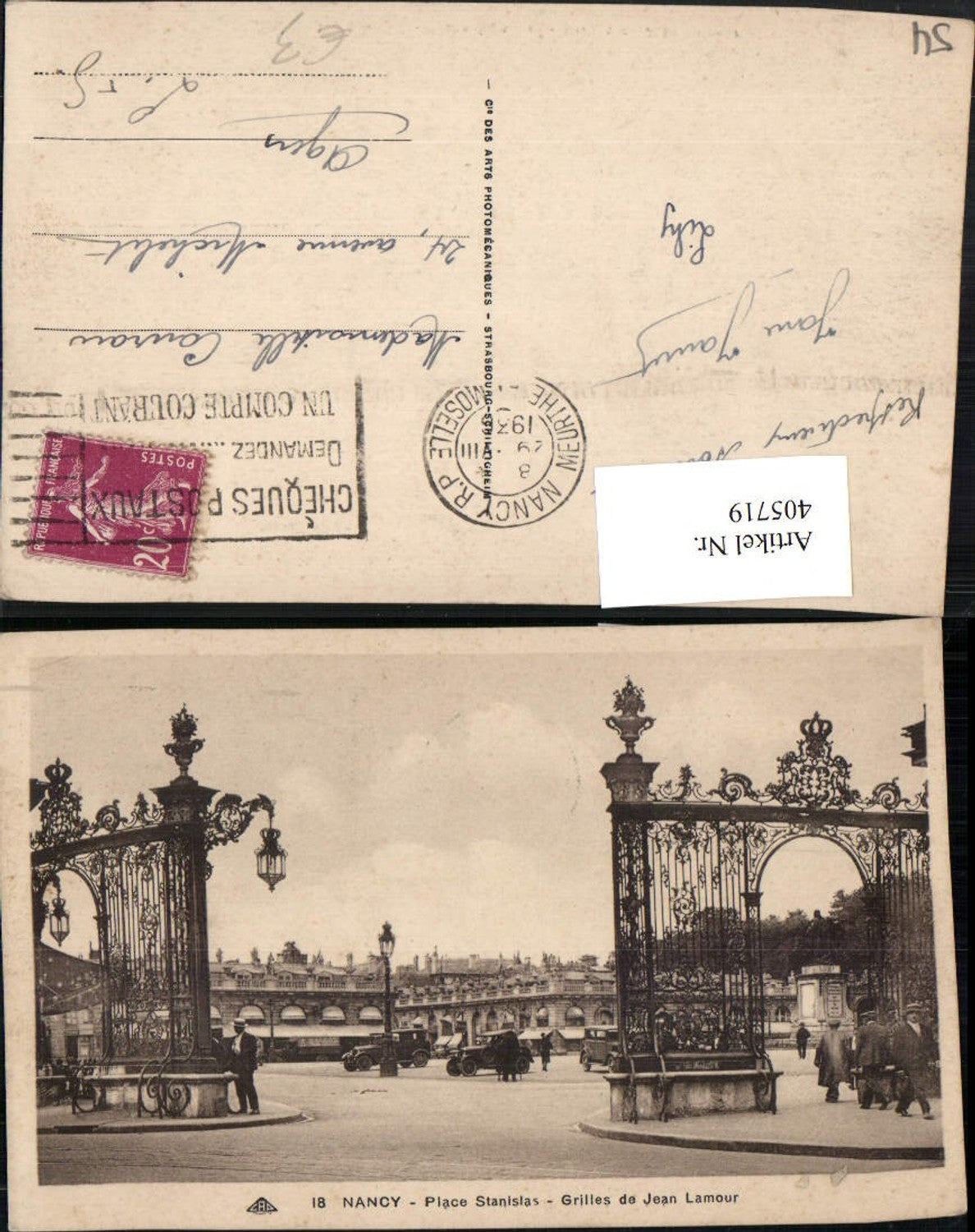 405719,Lothringen Meurthe-et-Moselle Nancy Place Stanislas Grilles de Jean Lamour Gitter