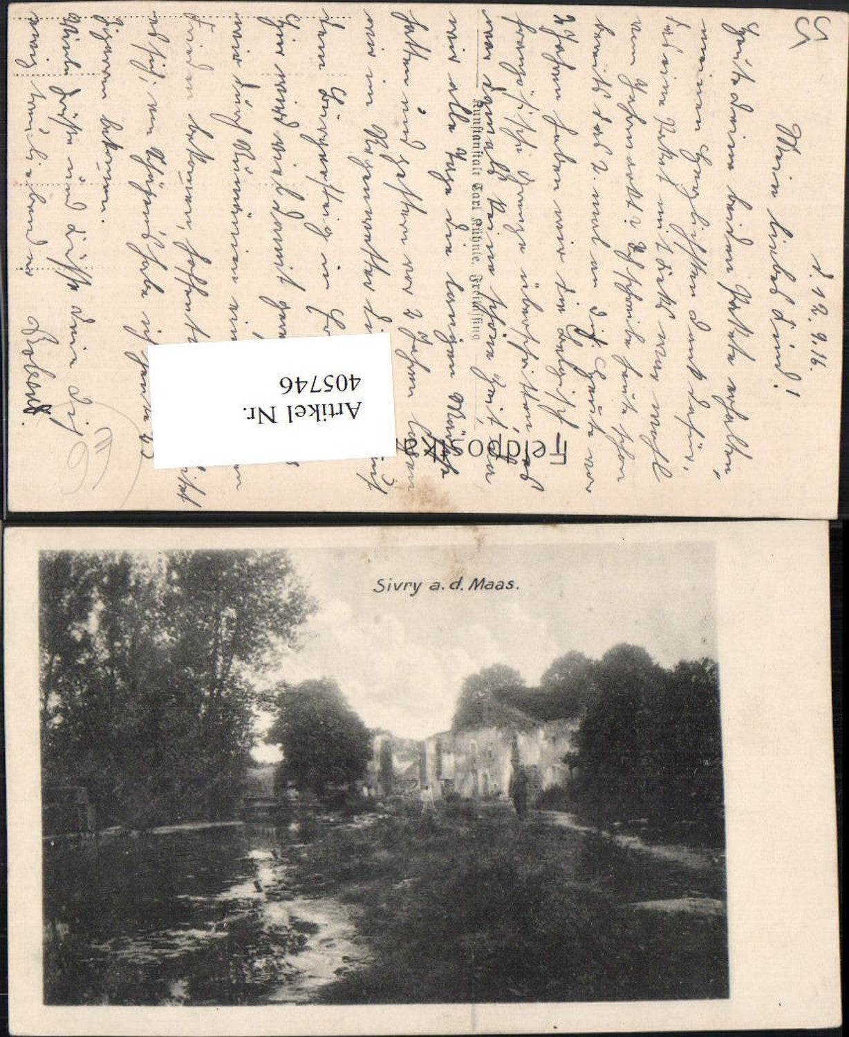 405746,Lothringen Meuse Sivry an d. Maas Fluss Partie