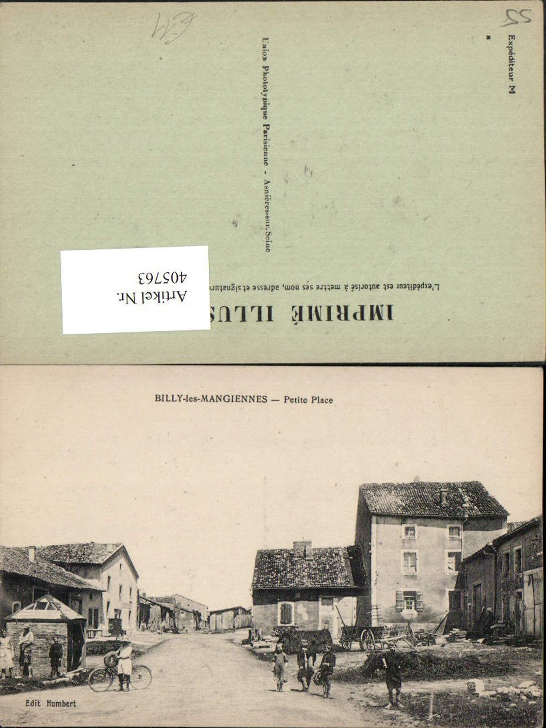 405763,Lothringen Meuse Billy-les-Mangiennes Petite Place Straßenansicht