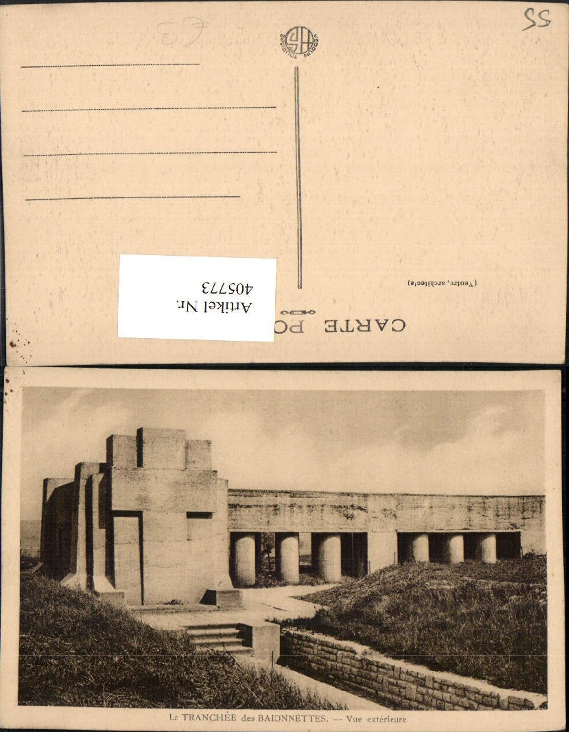 405773,Lothringen Meuse La Tranchee des Baionnettes Vue exterieure