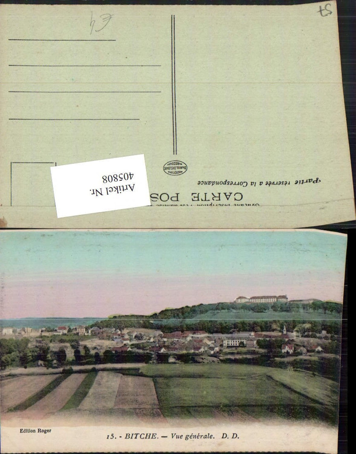 405808,Lothringen Moselle Bitche Vue generale Totale