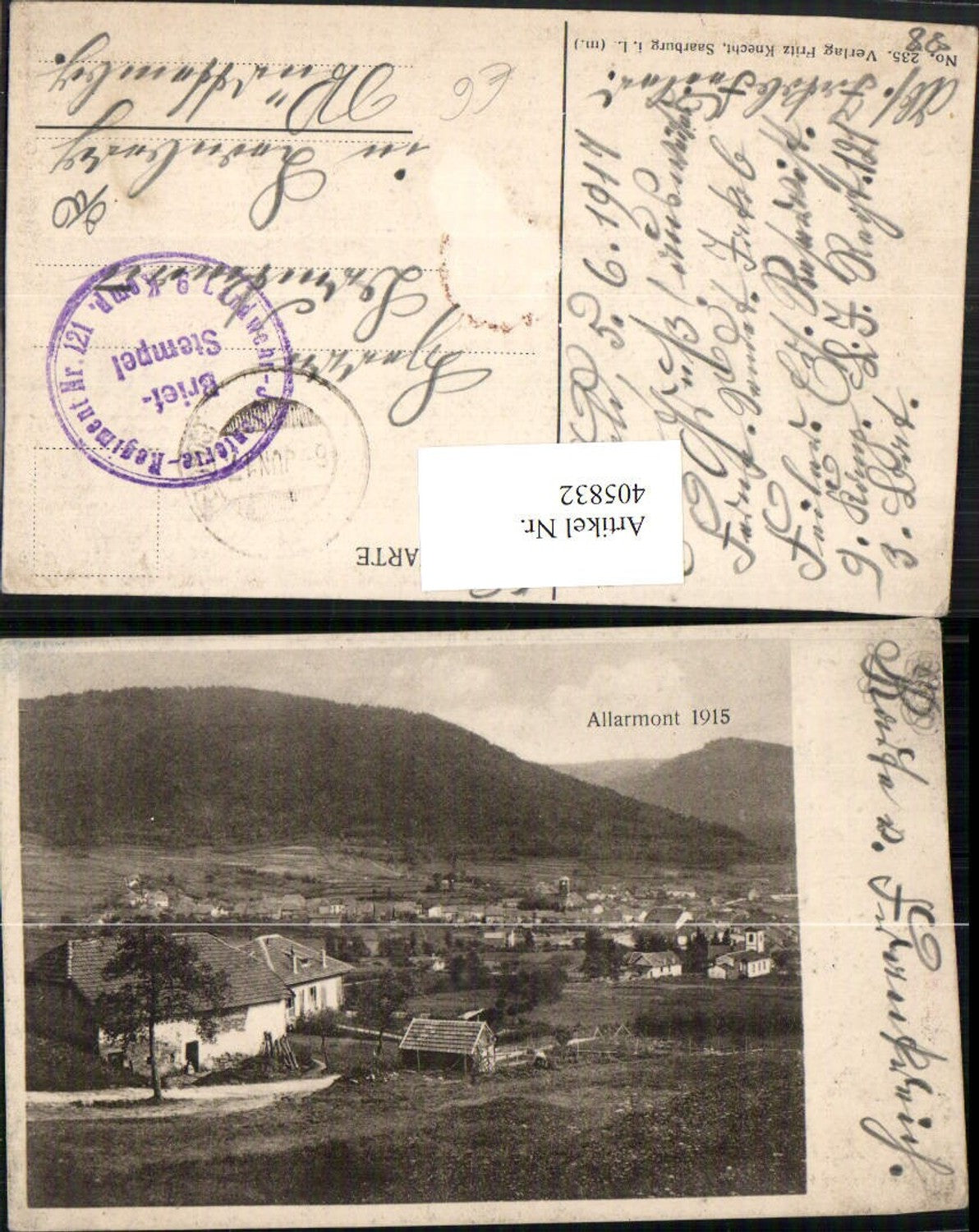 405832,Lothringen Vosges Allarmont Totale