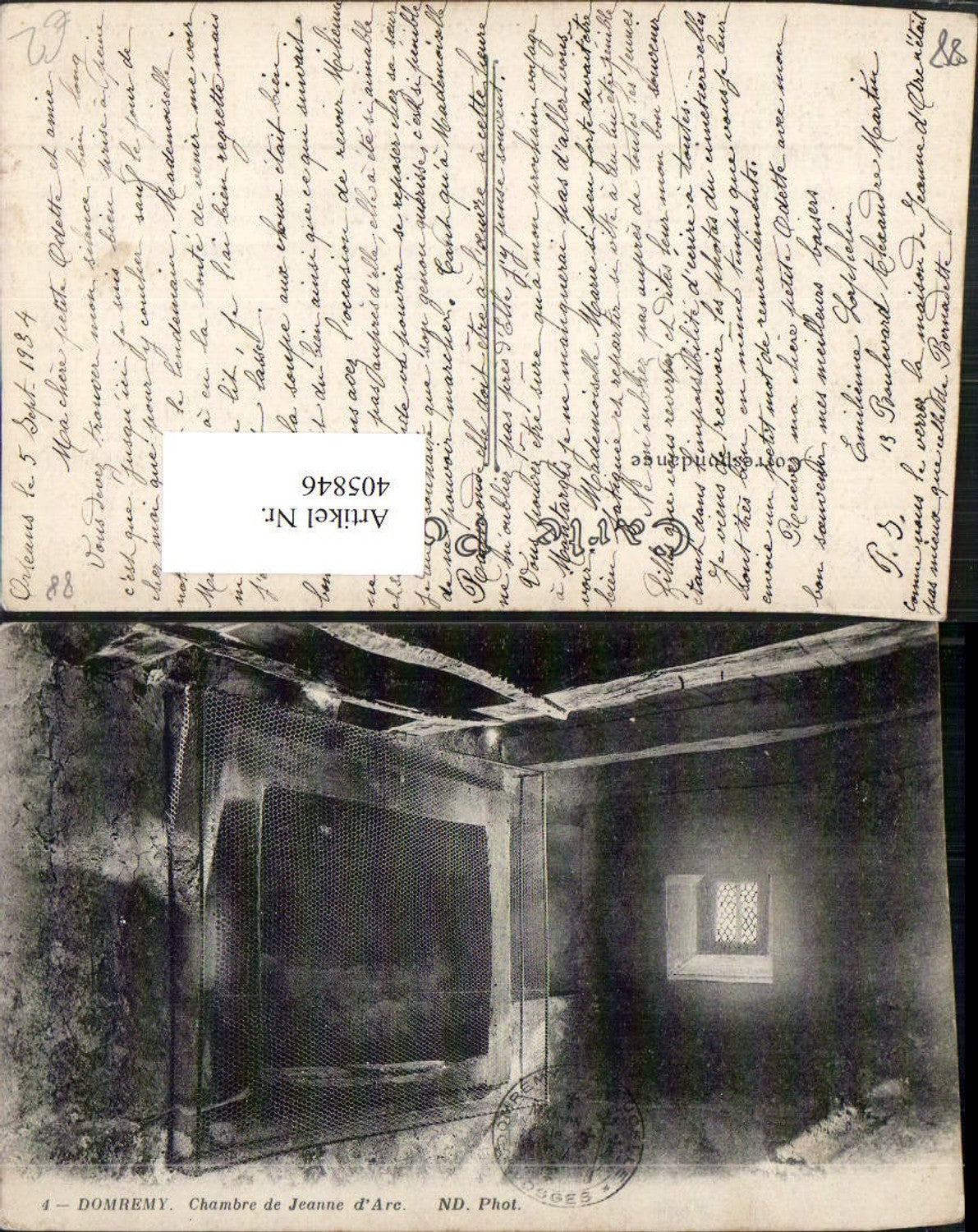 405846,Lothringen Vosges Domremy Chambre de Jeanne d'Arc Zimmer