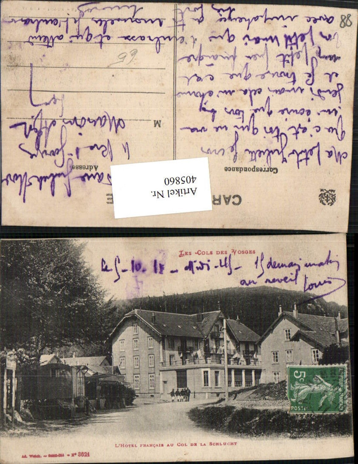 405860,Lothringen Vosges L'Hotel Francais au Col de la Schlucht