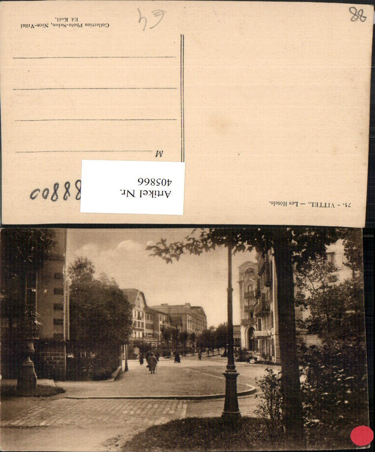 405866,Lothringen Vosges Vittel Les Hotels Straßenansicht