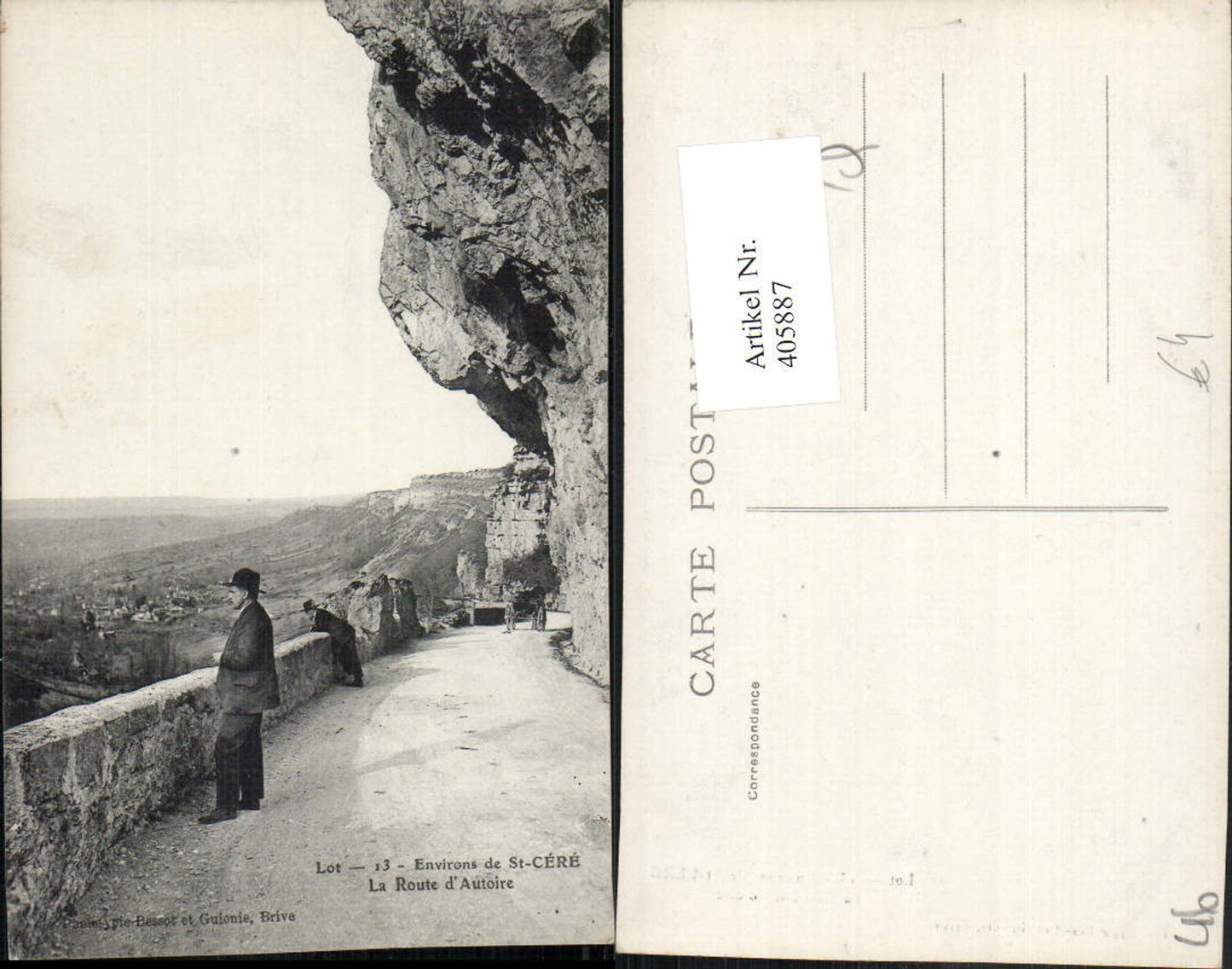 405887,Midi-Pyrenees Lot St-Cere La Route d'Autoire Straße