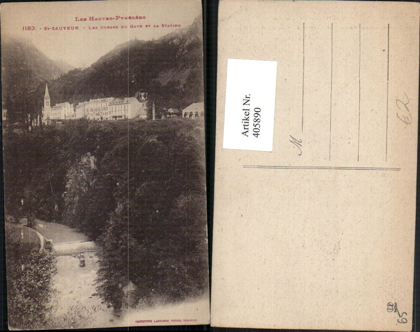 405890,Midi-Pyrenees Hautes-Pyrenees St-Sauveur Les Gorges du Gave et la Station Teilansicht