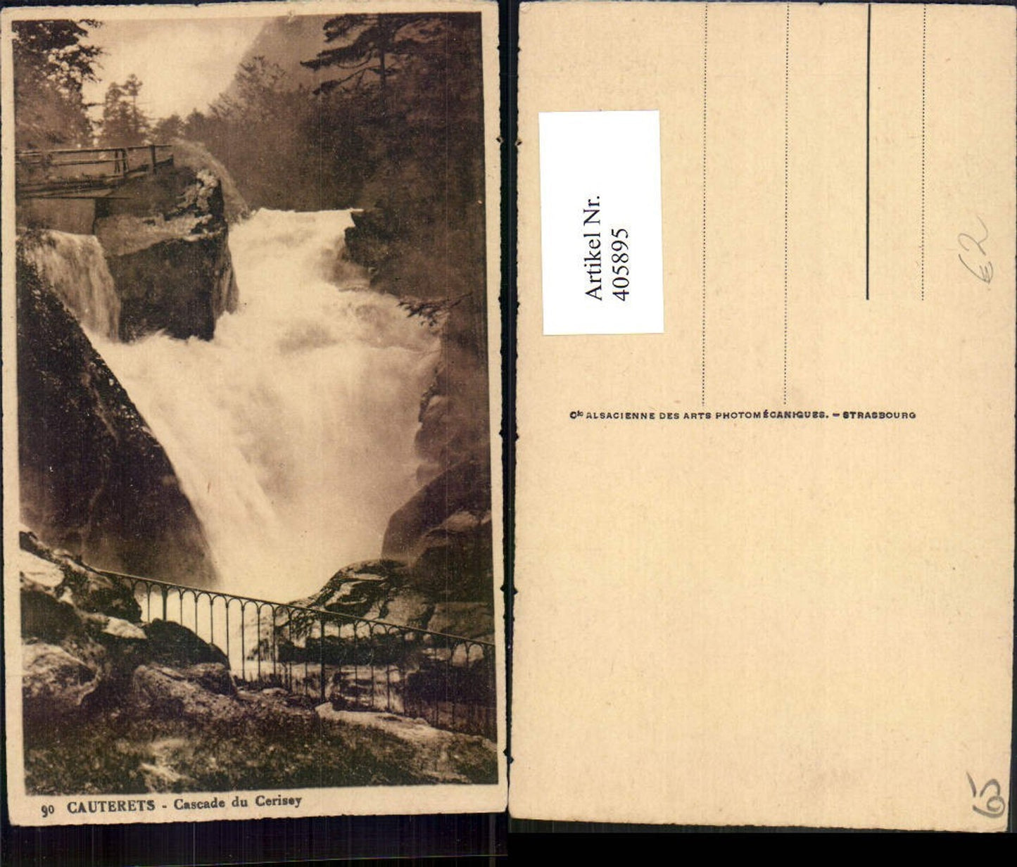 405895,Midi-Pyrenees Hautes-Pyrenees Cauterets Cascade du Cerisey Wasserfall