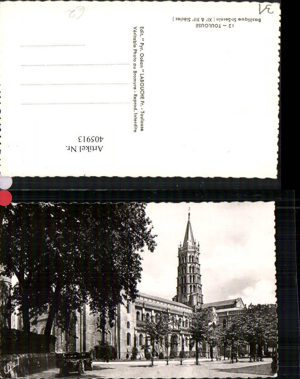405913,Midi-Pyrenees Haute-Garonne Toulouse Basilique St-Sernin Kirche