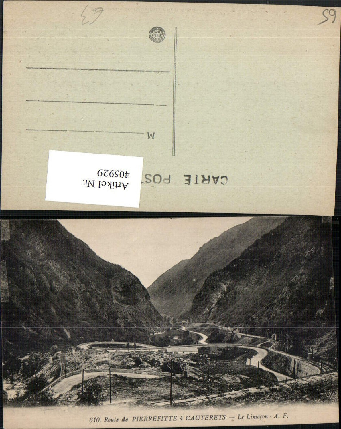 405929,Midi-Pyrenees Hautes-Pyrenees Route de Pierrefitte a Cauterets Le Limacon Straße