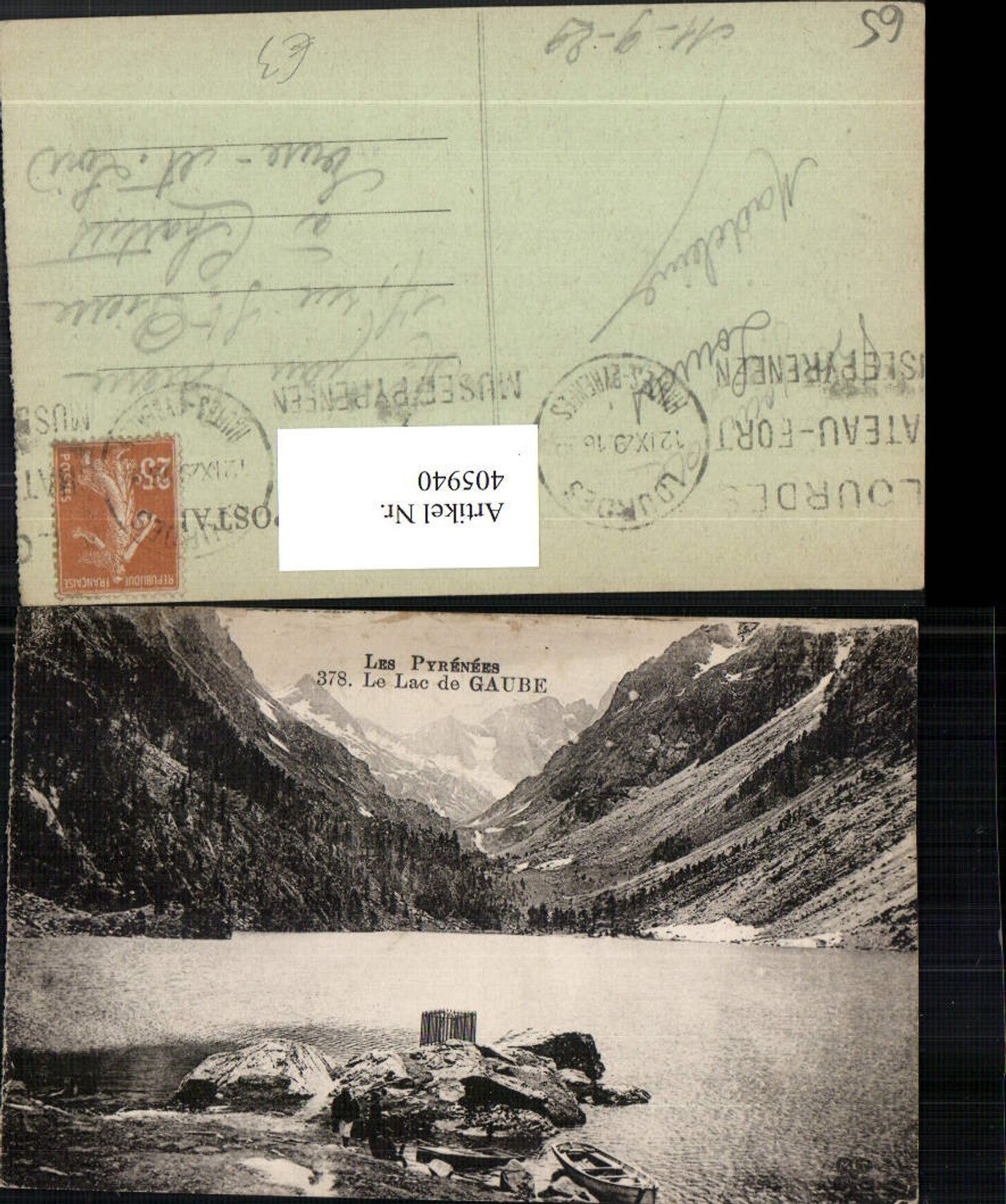 405940,Midi-Pyrenees Hautes-Pyrenees Le Lac de Gaube See Bergkulisse