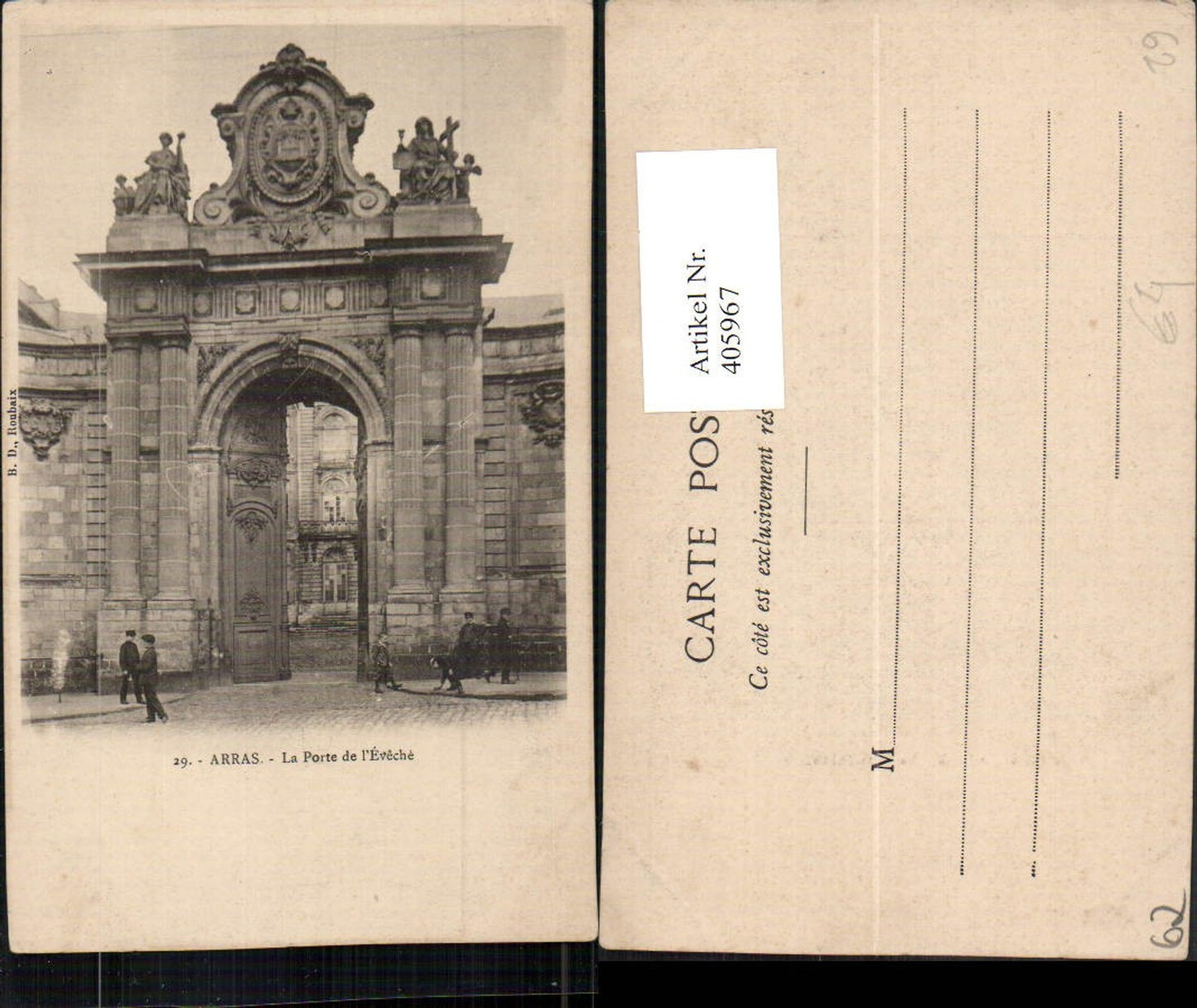 405967,Nord-Pas-de-Calais Pas-de-Calais Arras La Porte de l'Eveche Portal Tor