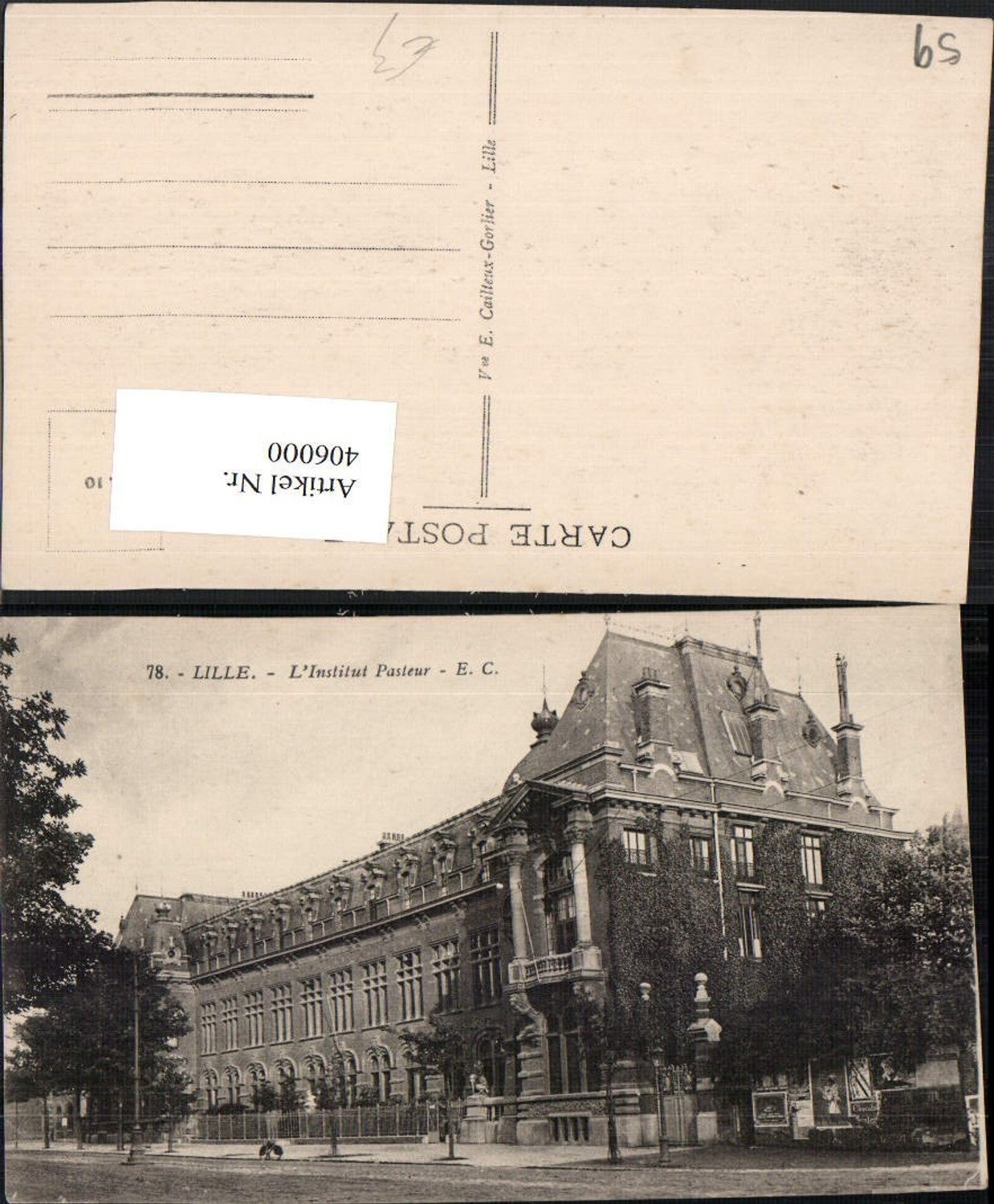 406000,Nord-Pas-de-Calais Nord Lille L'Institut Pasteur Gebäude