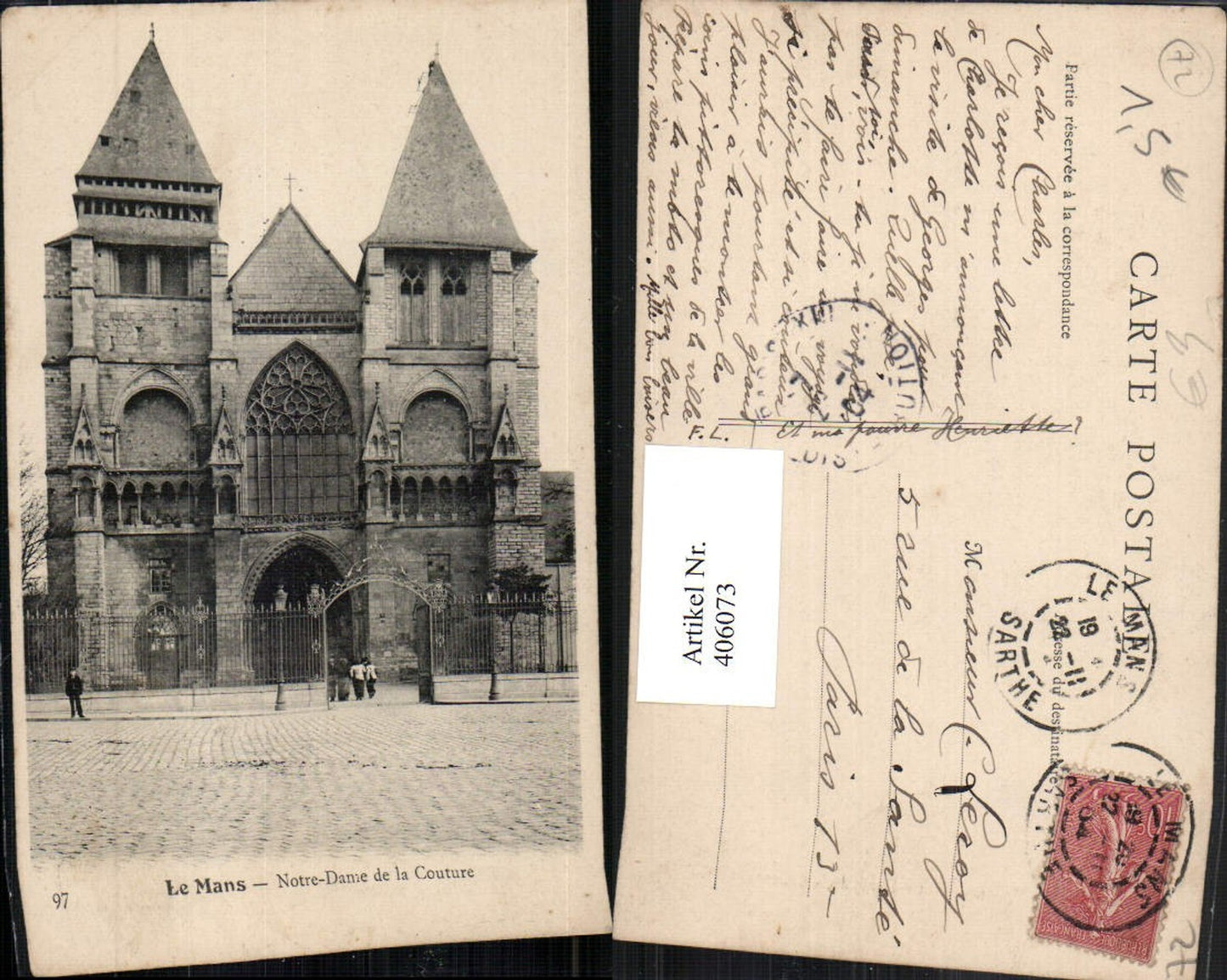 406073,Pays de la Loire Sarthe Le Mans Notre-Dame de la Couture Kirche