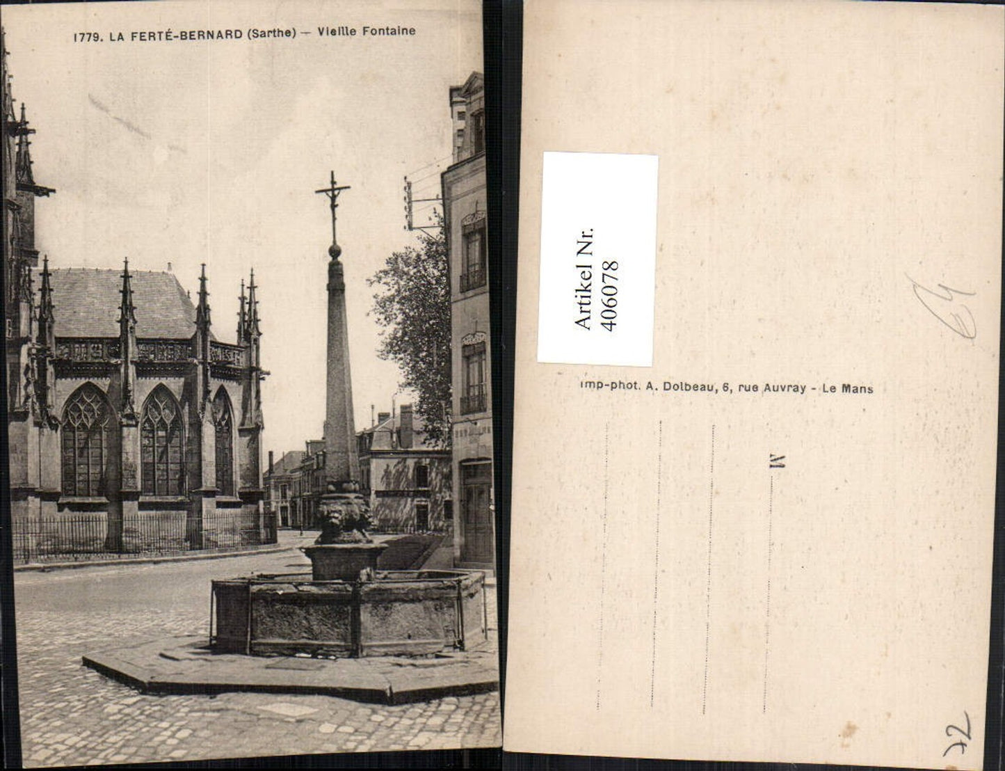 406078,Pays de la Loire Sarthe La Ferte-Bernard Vieille Fontaine Brunnen