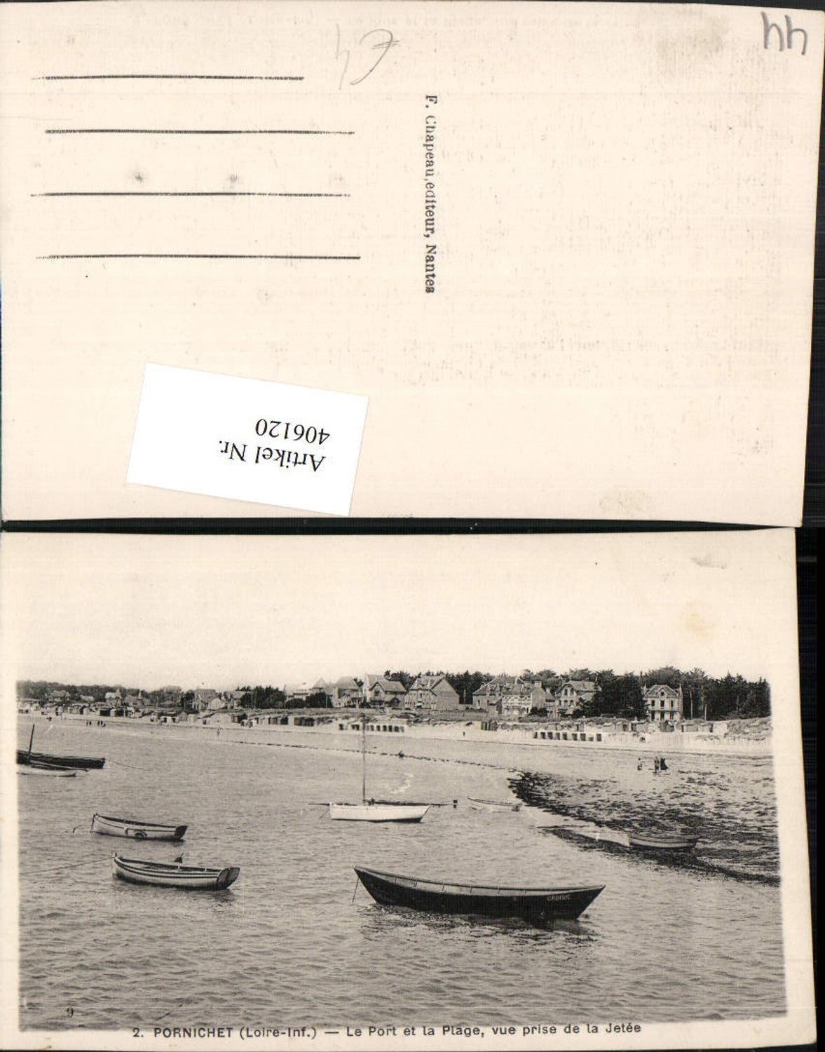 406120,Pays de la Loire Pornichet Port et la Plage Strand Boote