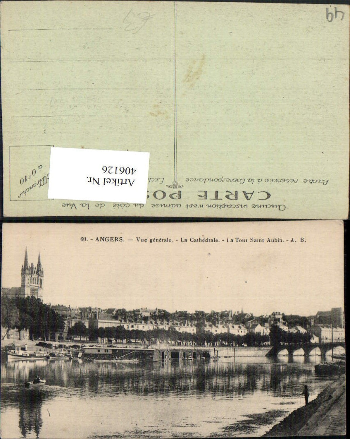 406126,Pays de la Loire Maine-et-Loire Angers Vue generale La Cathedrale Teilansicht