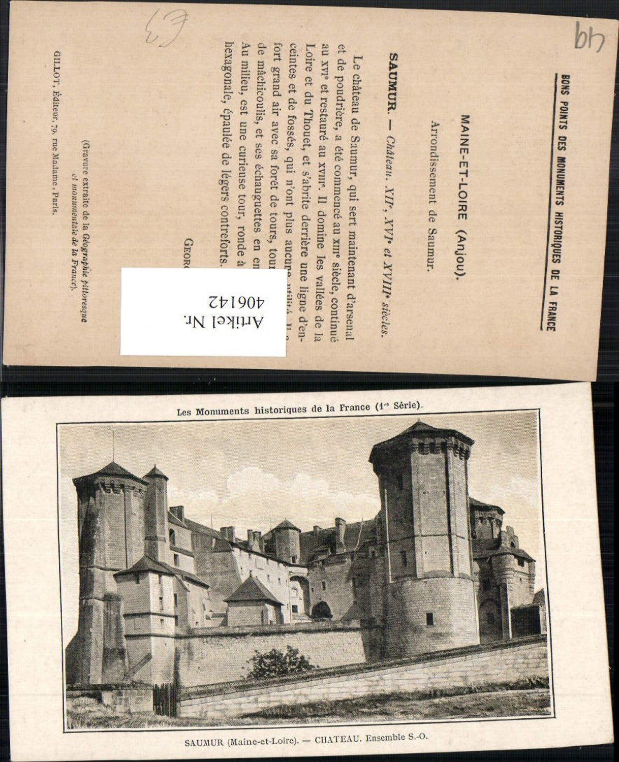 406142,Pays de la Loire Maine-et-Loire Saumur Chateau Schloss