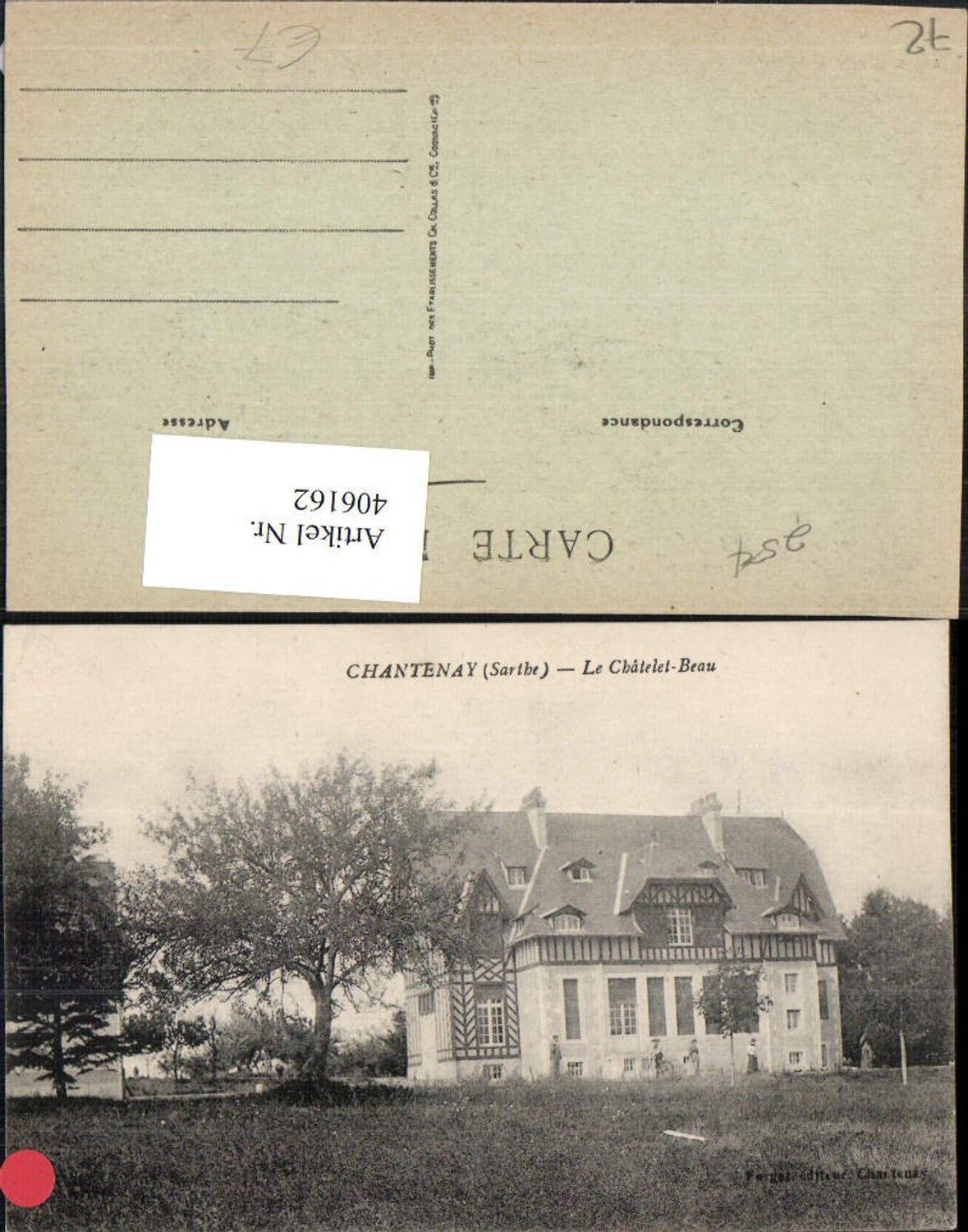 406162,Pays de la Loire Sarthe Chantenay Le Chatelet-Beau Haus Gebäude