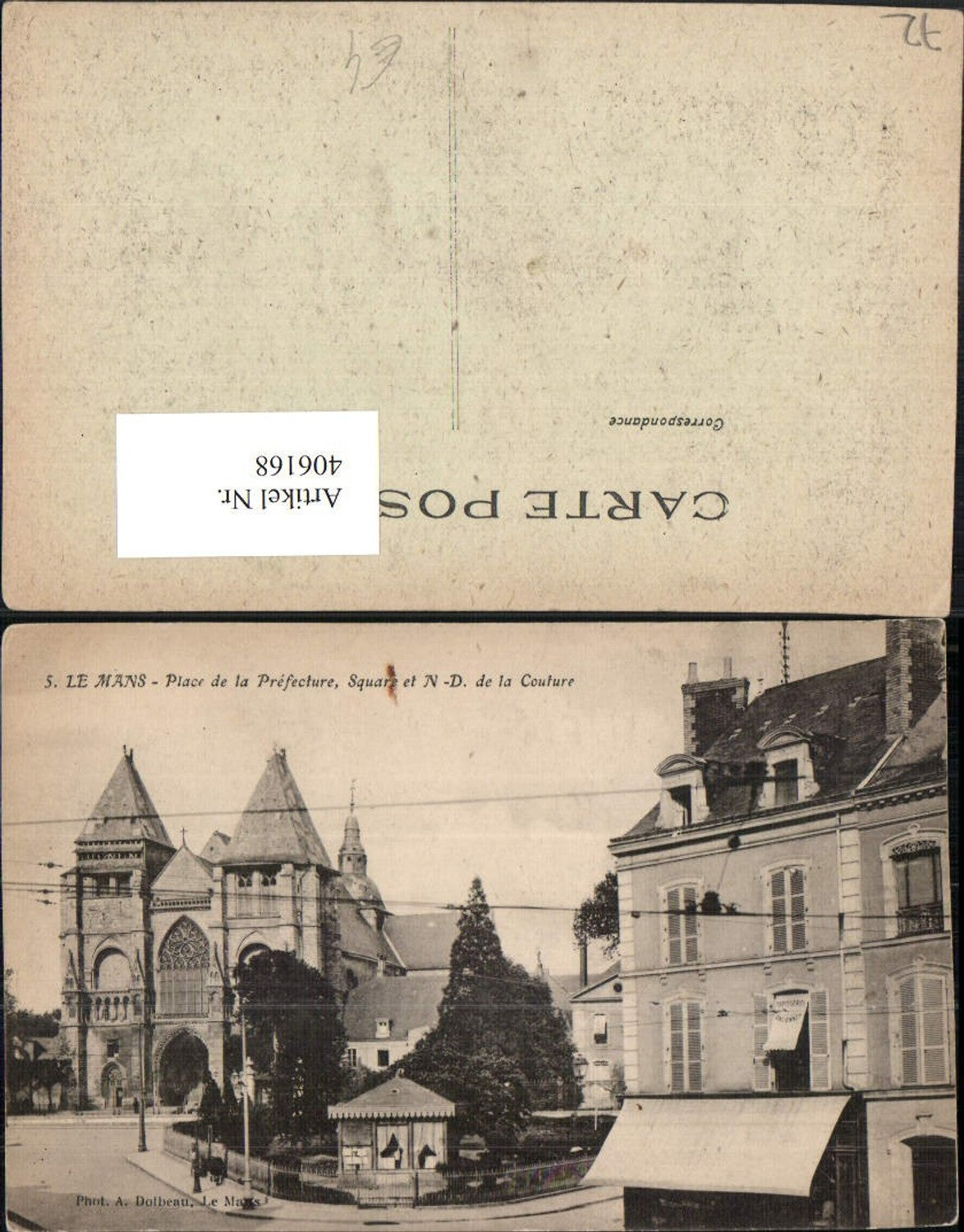 406168,Pays de la Loire Sarthe Le Mans Place de la Prefecture Square et Notre-Dame Kirche