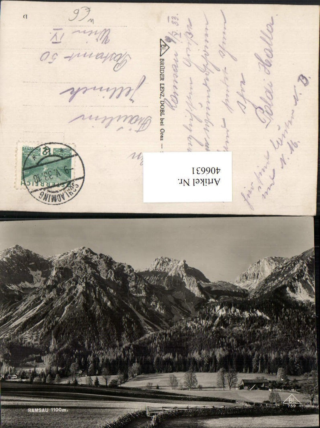 Alte Ansichtskarte – Old Postcard