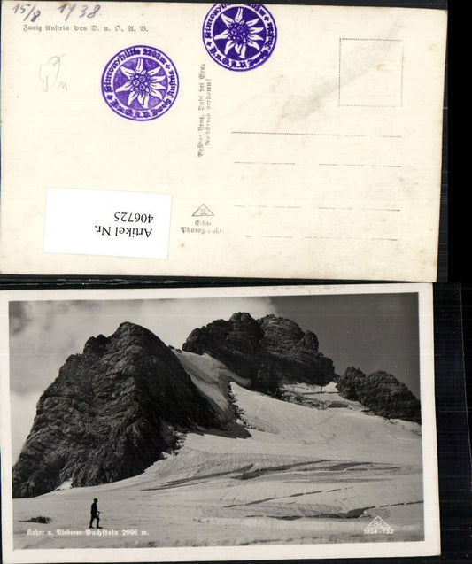 406725,Hoher u. Niederer Dachstein b. Hallstatt Berggipfel