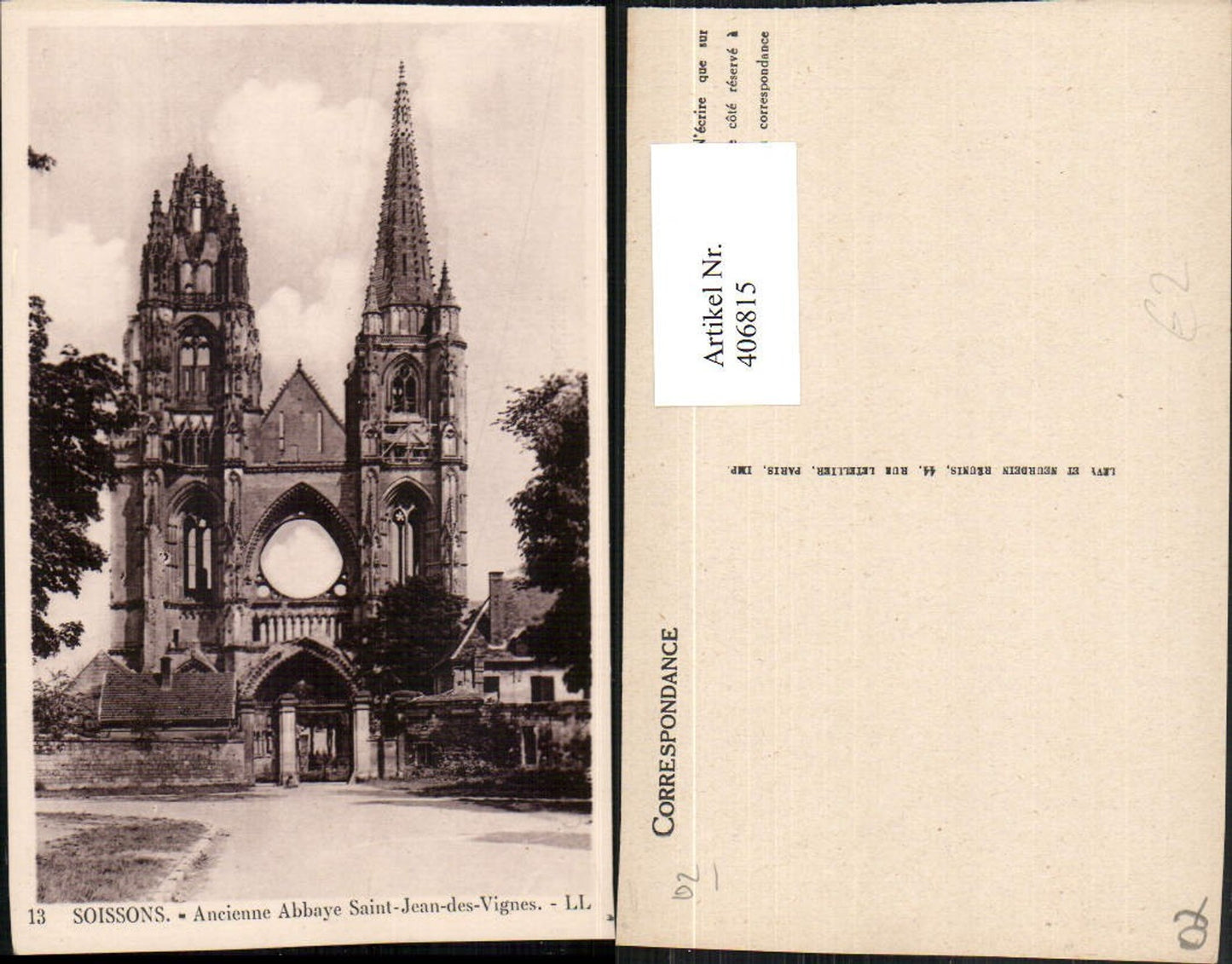 406815,Picardie Aisne Soissons Abbaye Saint-Jean-des-Vignes Abtei