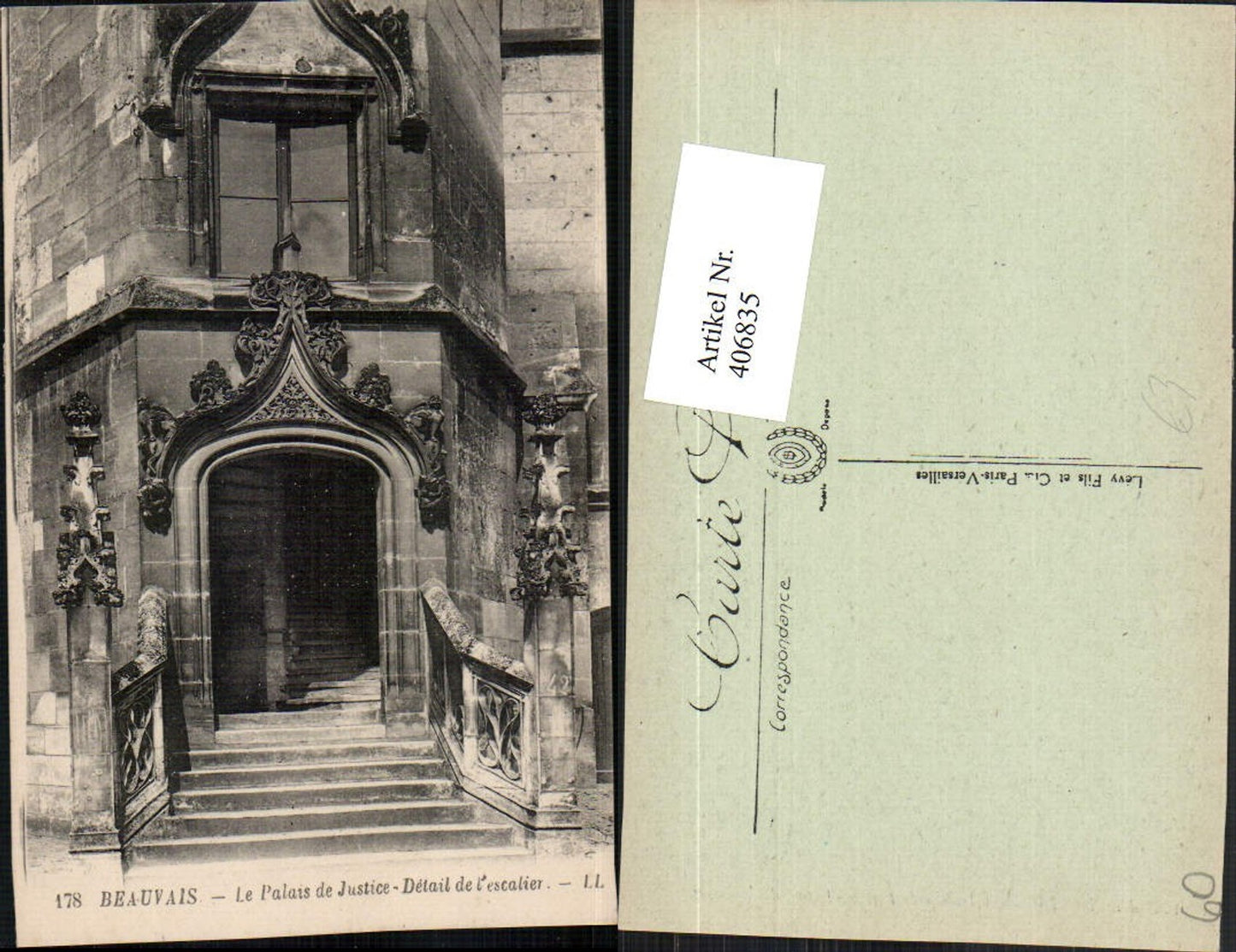 406835,Picardie Oise Beauvais Le Palais de Justice Escalier Justizpalast Stiege