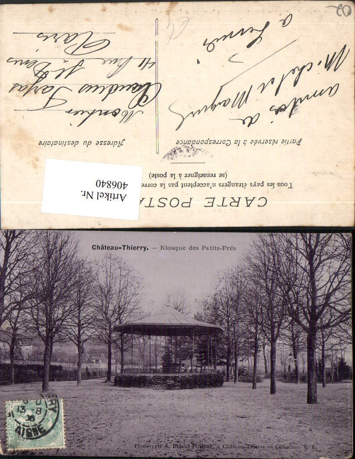 406840,Picardie Aisne Chateau-Thierry Kiosque des Petits-Pres Pavillon