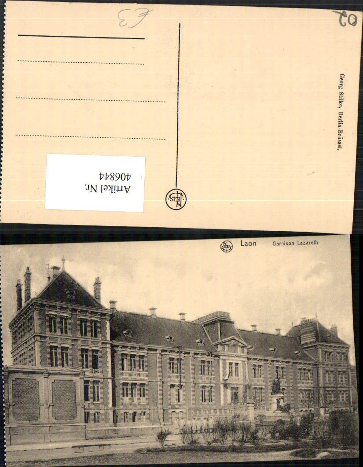 406844,Picardie Aisne Laon Garnison Lazareth Gebäude