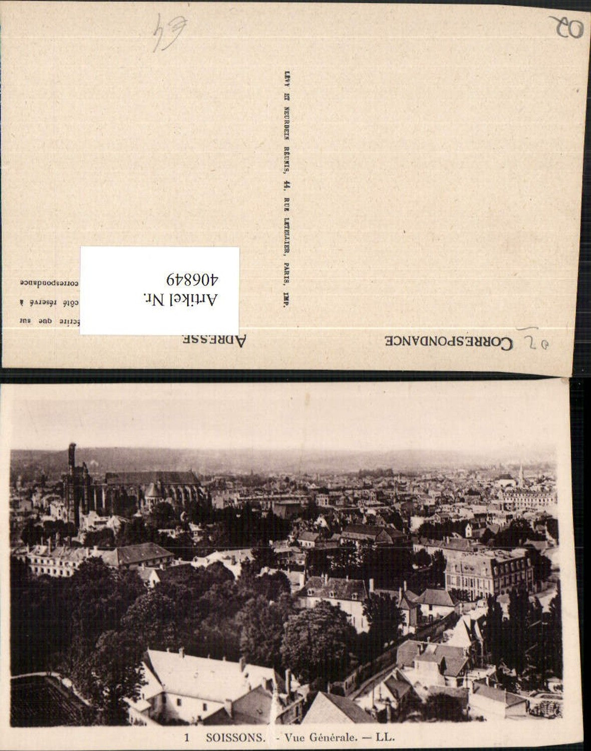 406849,Picardie Aisne Soissons Vue Generale Totale