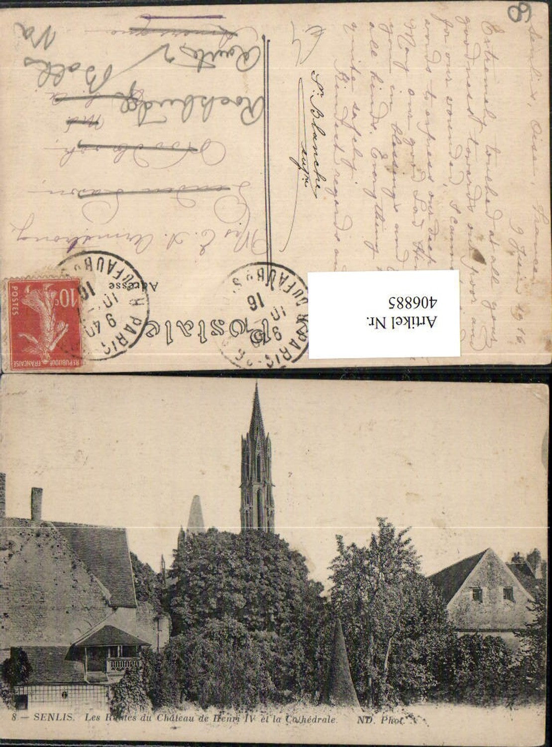406885,Picardie Oise Senlis Chateau de Henri IV et la Cathedrale Kirche