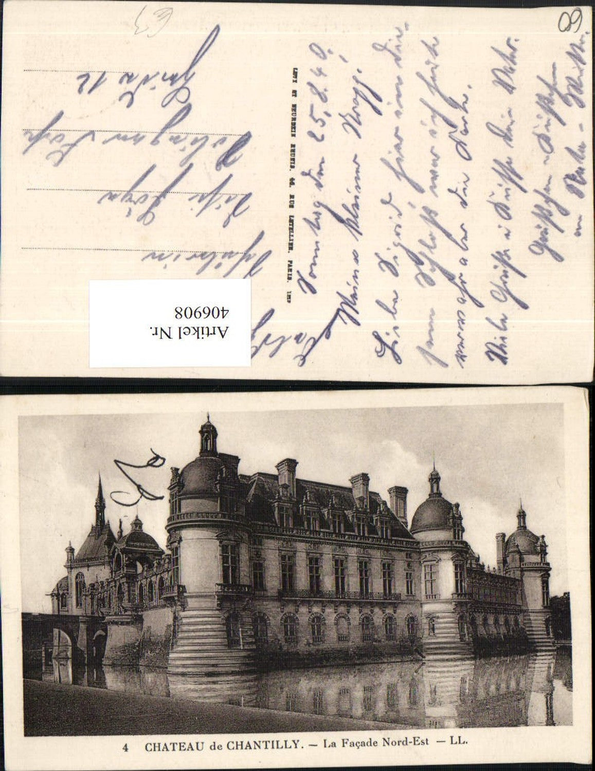 406908,Picardie Oise Chateau de Chantilly Castle