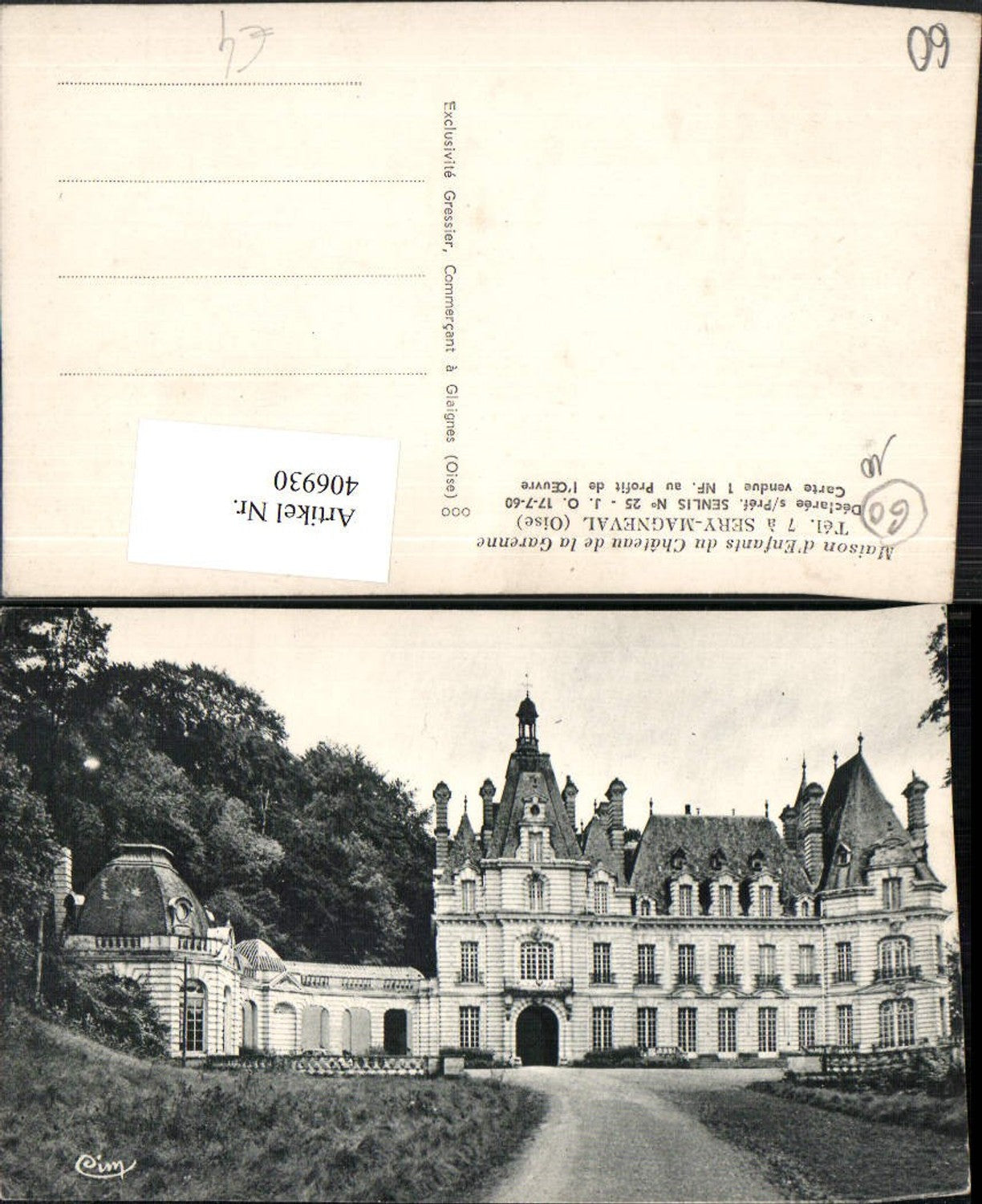 406930,Picardie Oise Sery-Magneval Chateau de la Garenne Schloss
