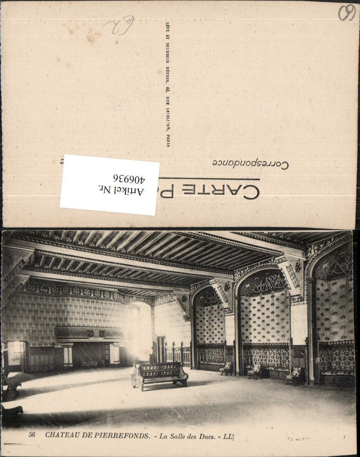 406936,Picardie Oise Chateau de Pierrefonds La Salle des Ducs Saal
