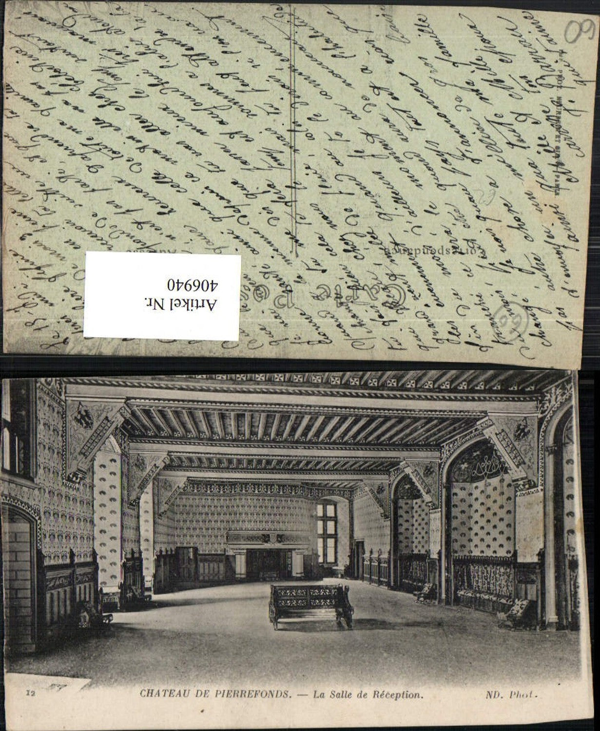 406940,Picardie Oise Chateau de Pierrefonds Salle de Reception Saal