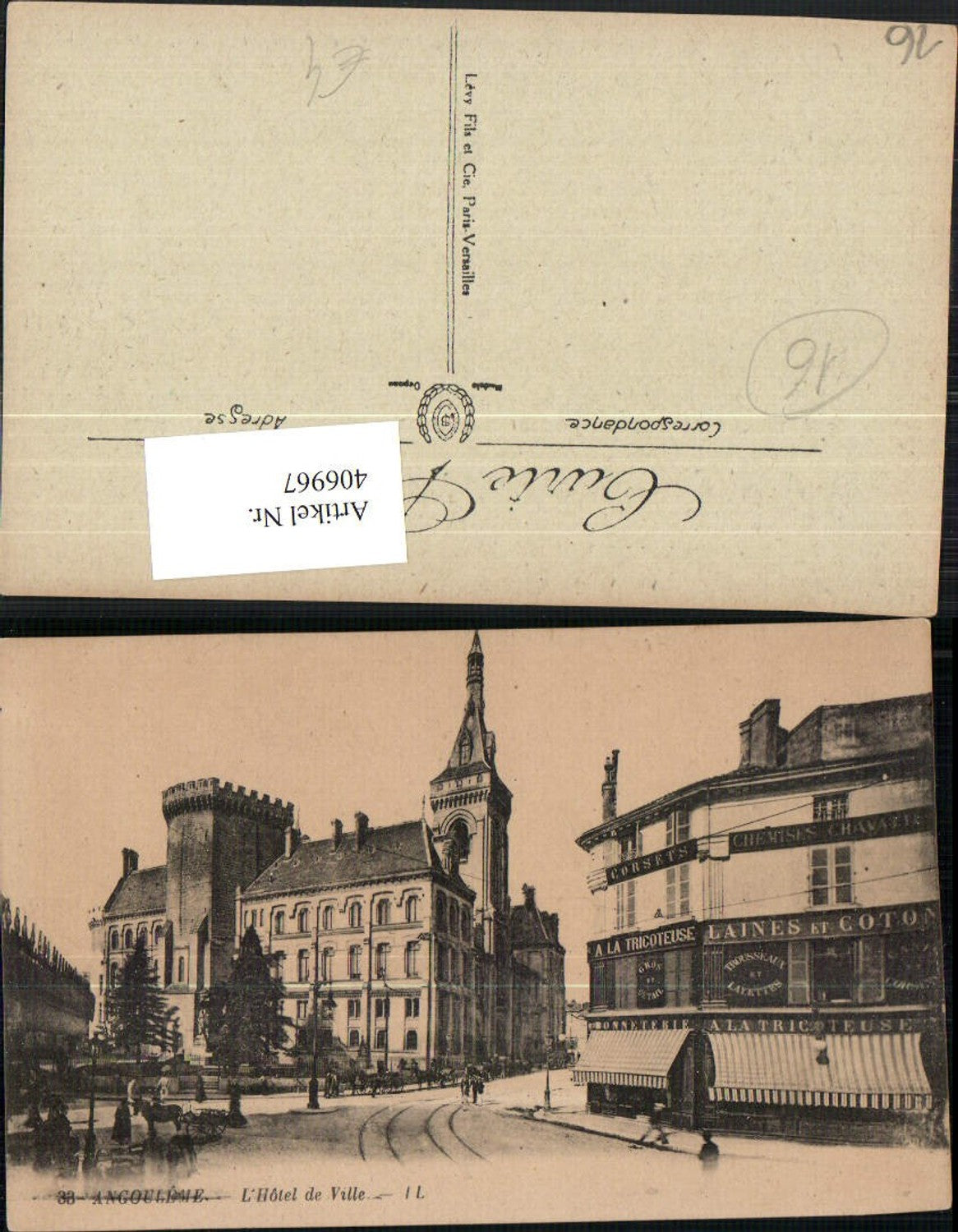 406967,Poitou-Charentes Charente Angouleme L'Hotel de Ville Rathaus